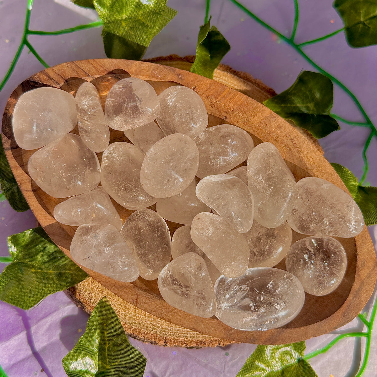 clear quartz tumbles ~ preloved