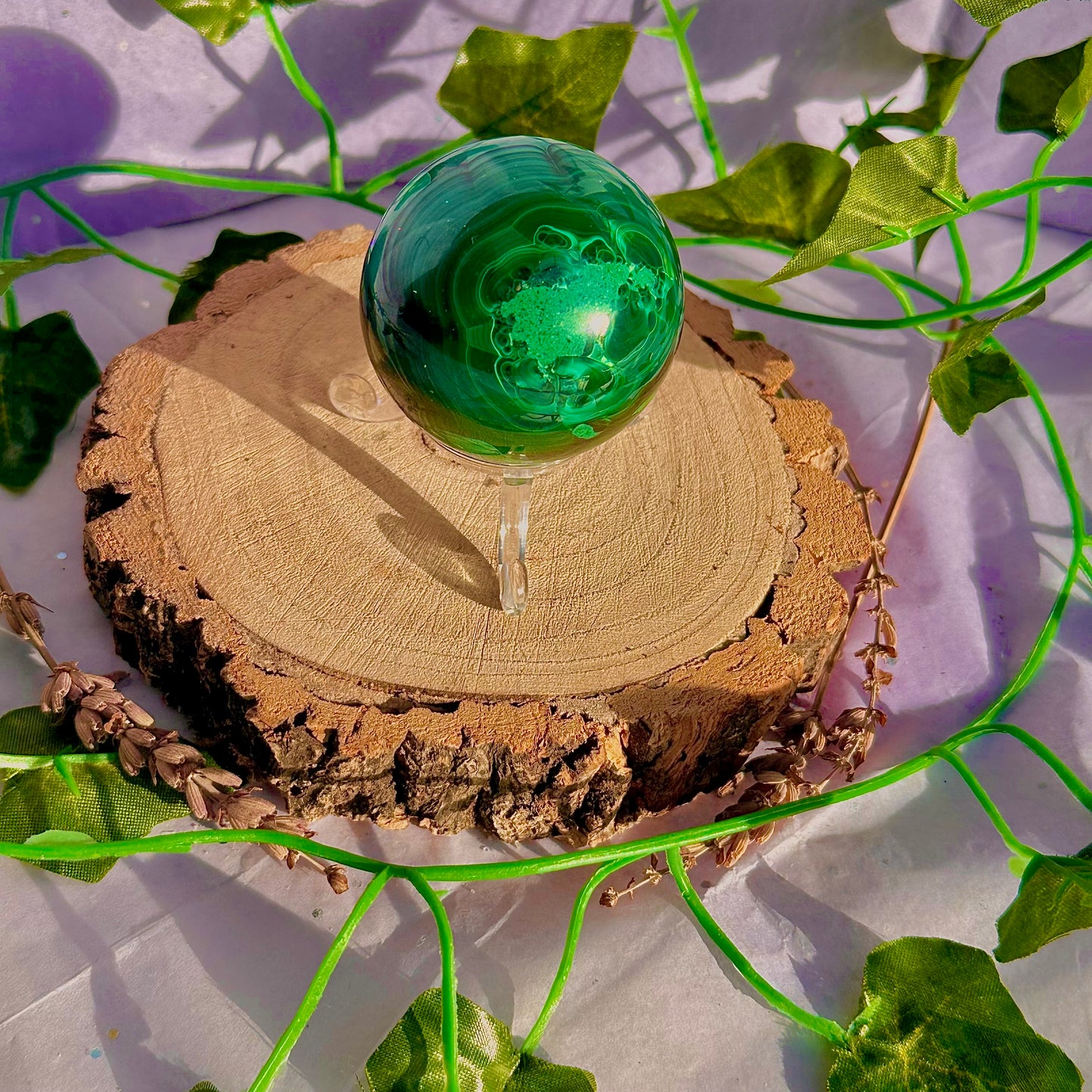 malachite sphere ~ 228g