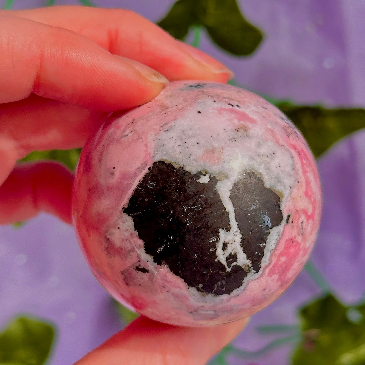 peruvian rhodonite sphere