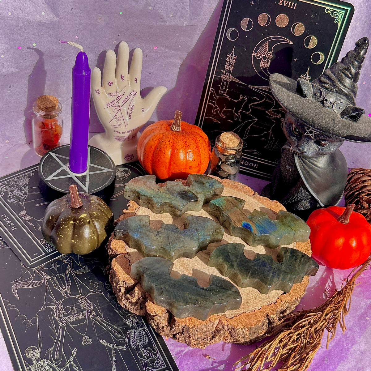 labradorite bat carvings ~ intuitively chosen