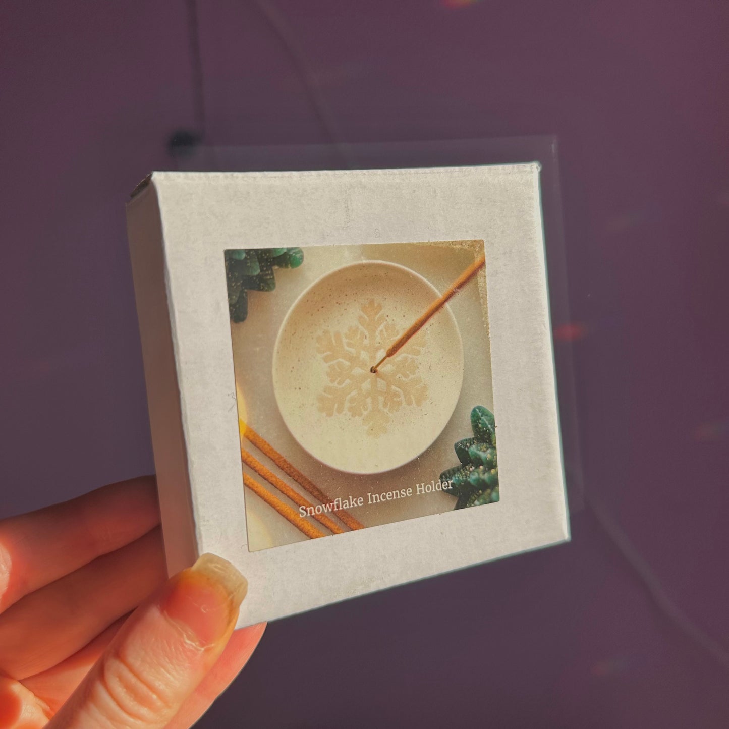snowflake incense holder