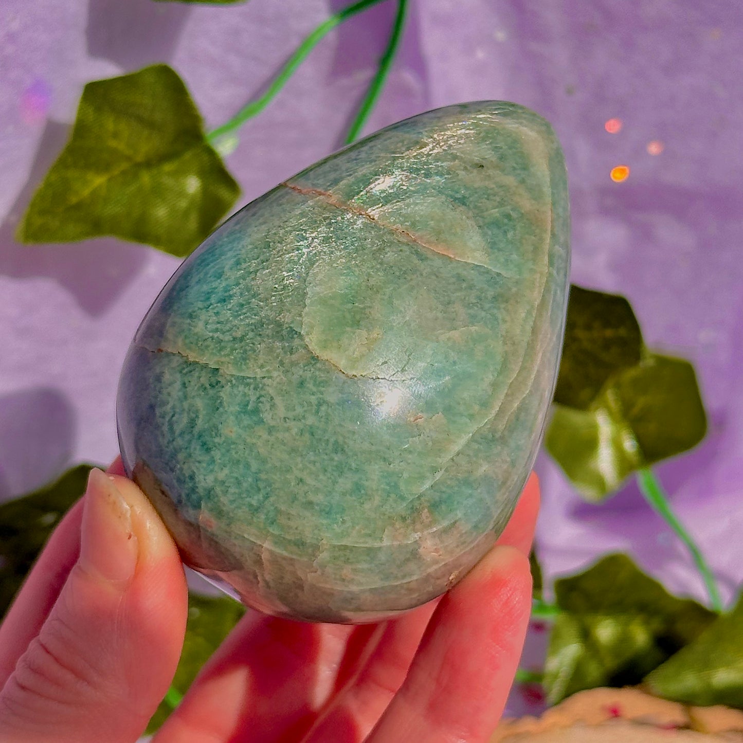 amazonite egg carving