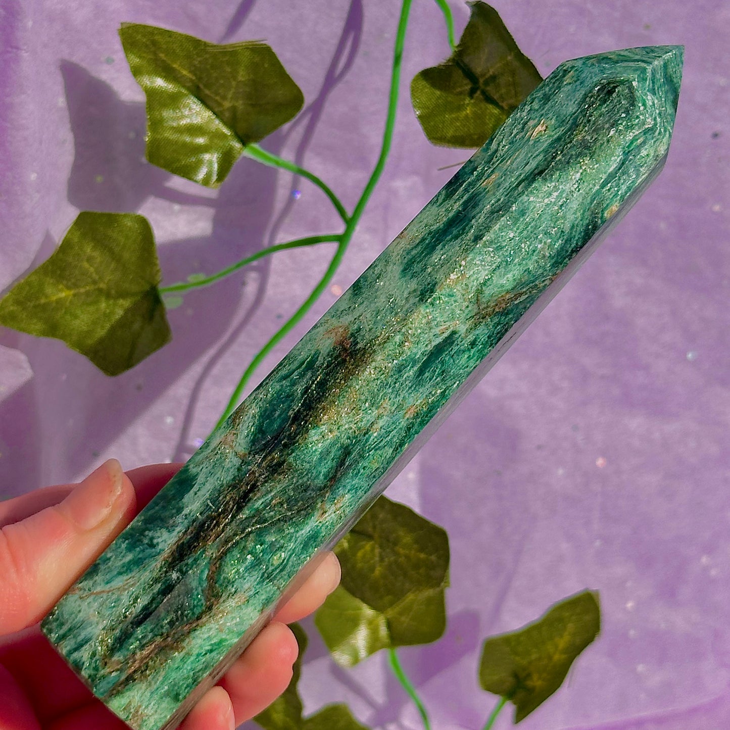 green fuchsite tower