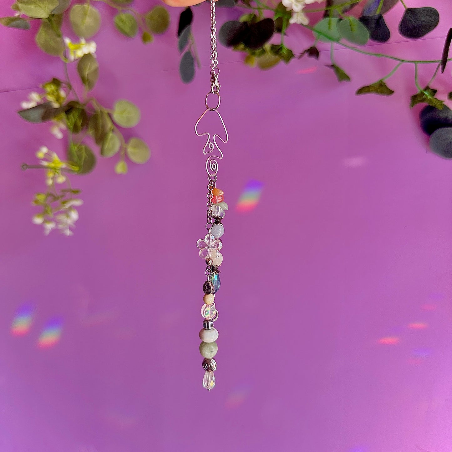 spiral fungi car charm