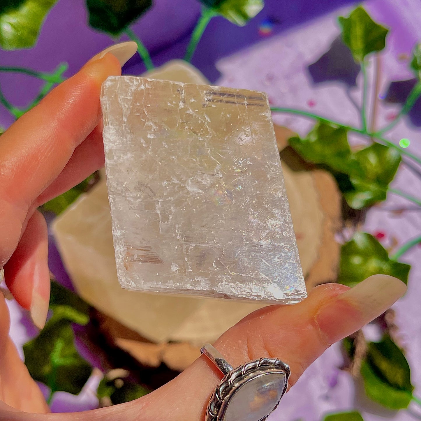 optical golden calcite natural rhombohedrons ~ medium