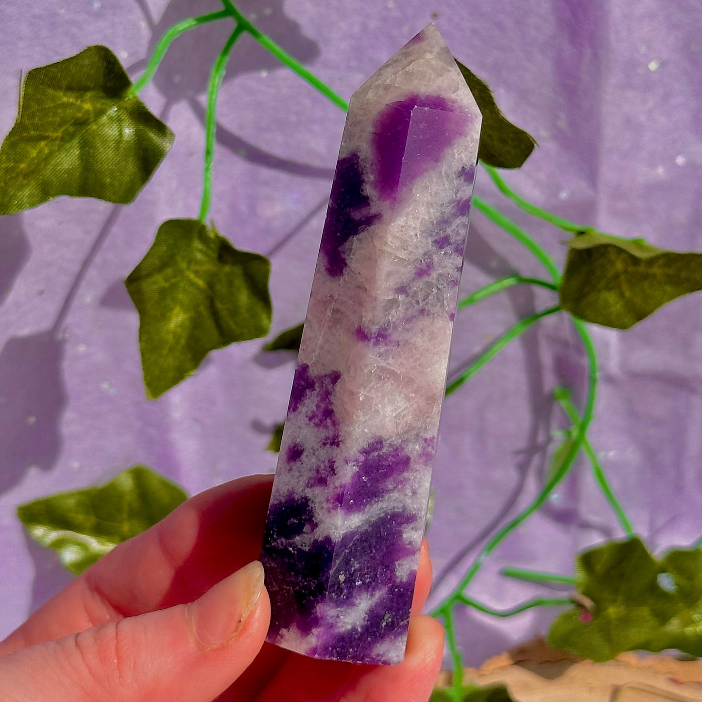 purple towers ~ lepidolite & phosphosiderite ~ choose your own