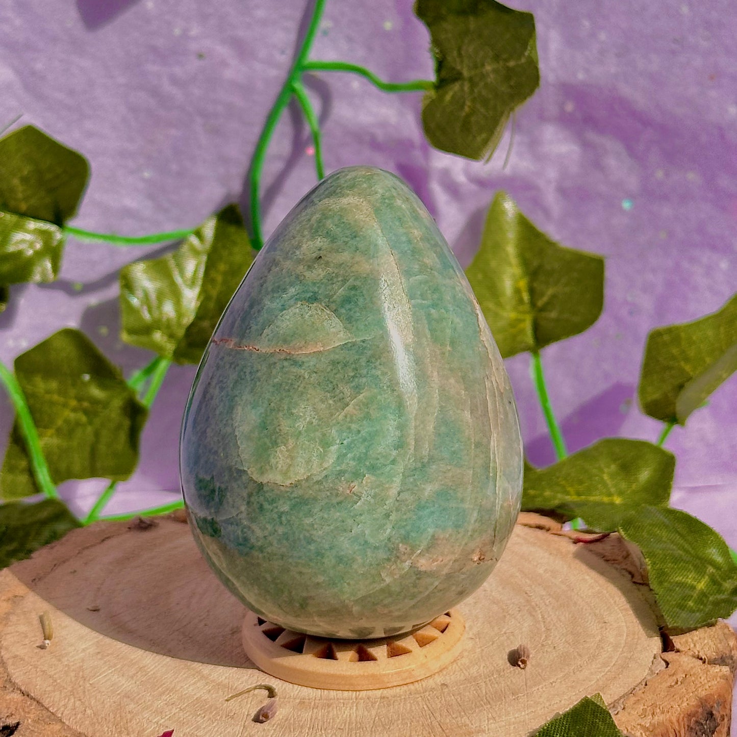 amazonite egg carving