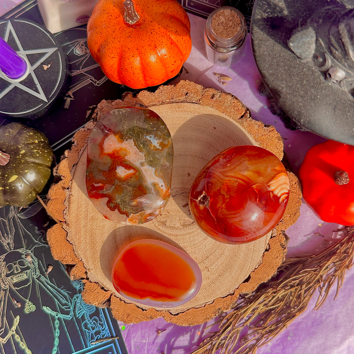 mixed carnelian palm stones ~ choose your own