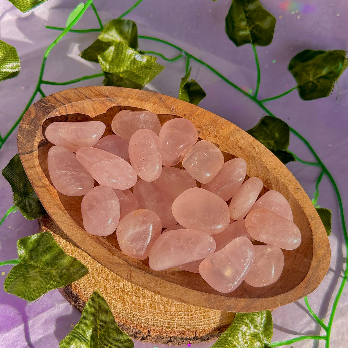 rose quartz tumbles ~ preloved