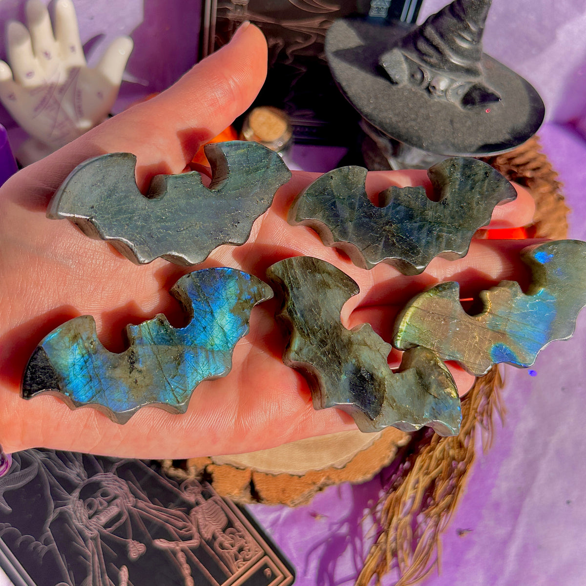 labradorite bat carvings ~ intuitively chosen