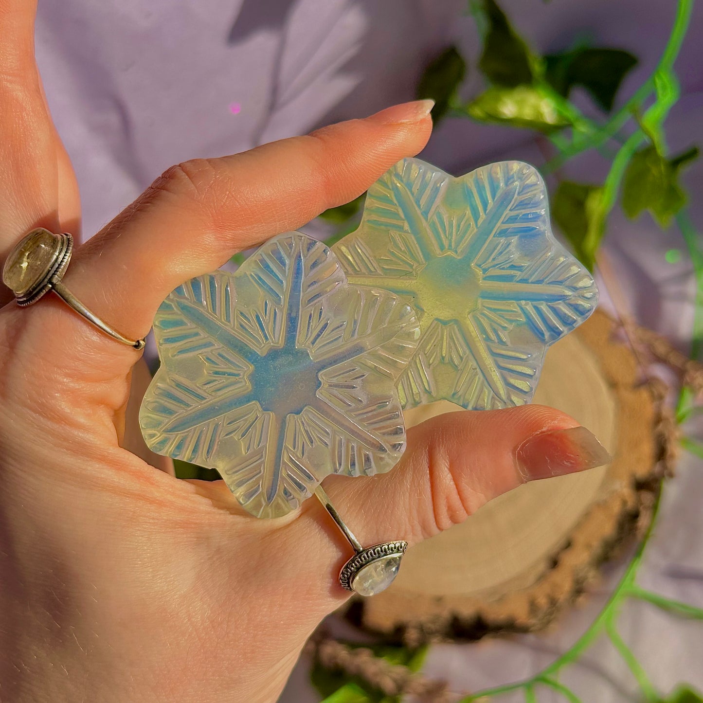 opalite snowman and snowflake carvings ~ choose your own