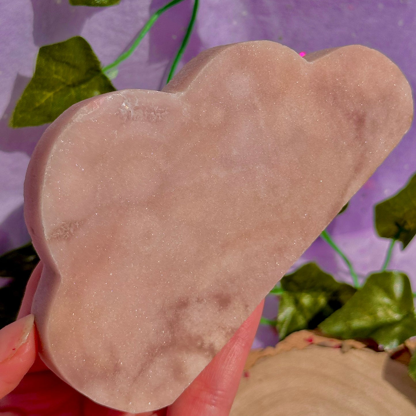 pink amethyst cloud carving