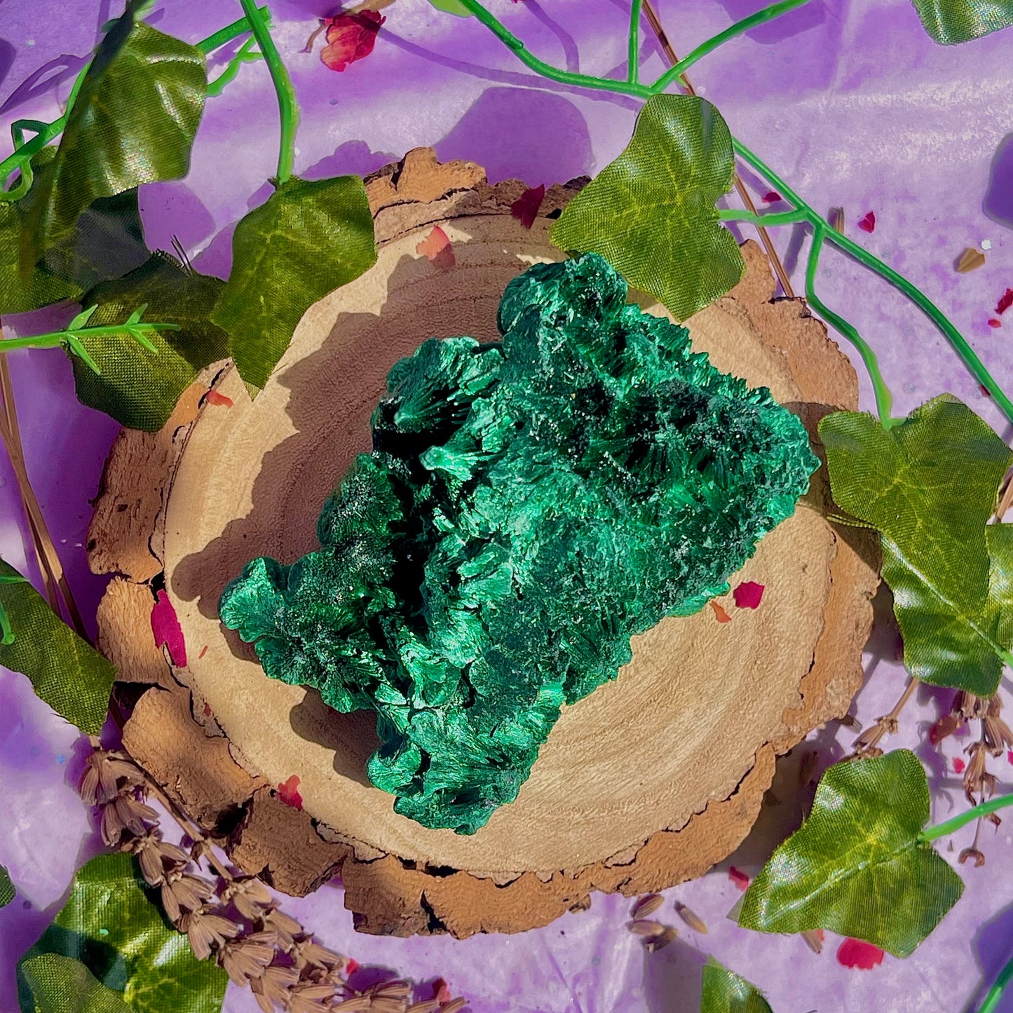 fibrous malachite specimen B (3-4inch)