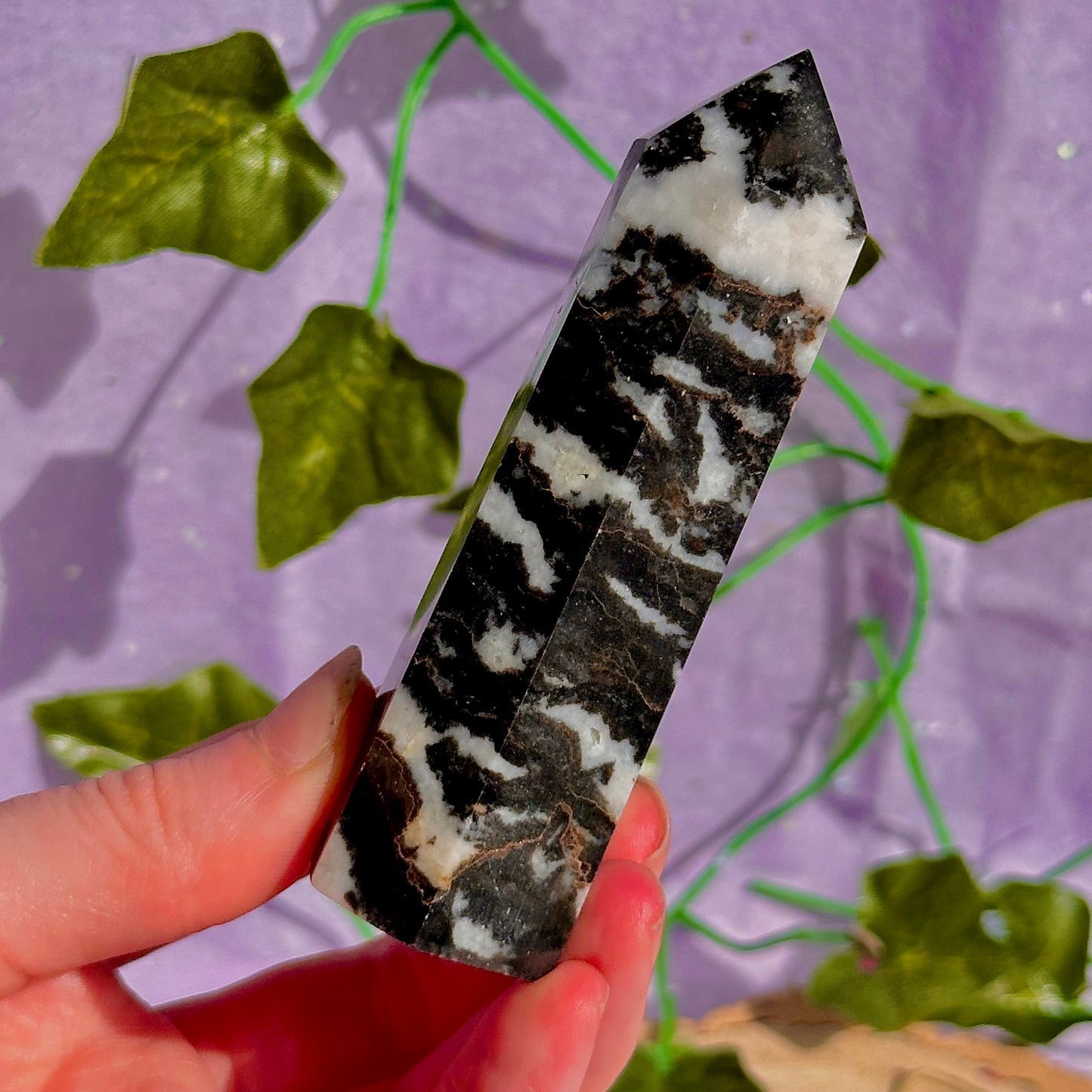 black towers ~ zebra jasper & black flower agate ~ choose your own