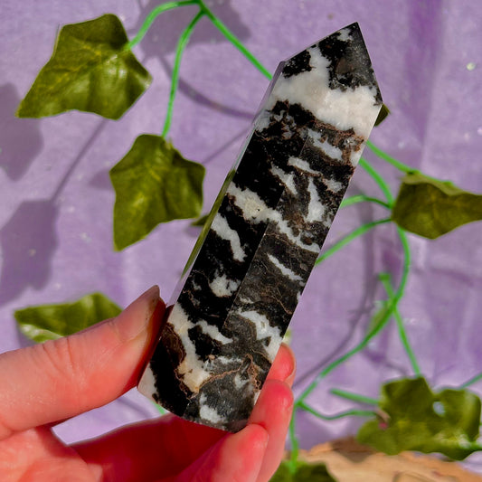 black towers ~ zebra jasper & black flower agate ~ choose your own