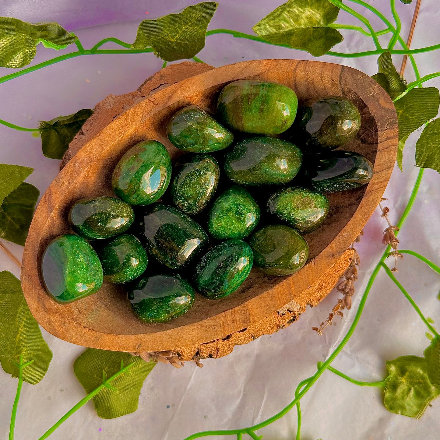 green fuchsite tumbles
