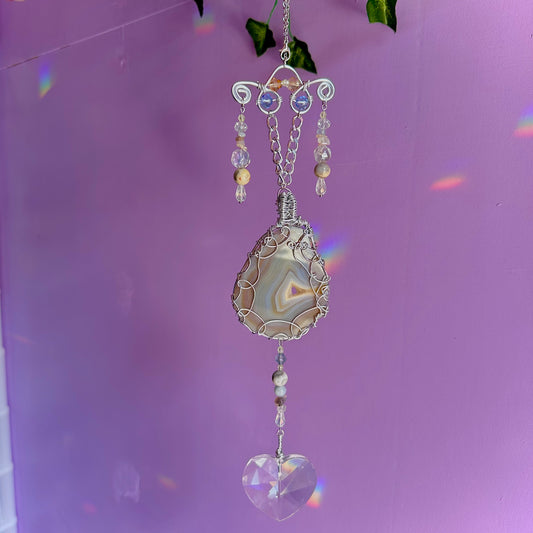beach sunset suncatcher