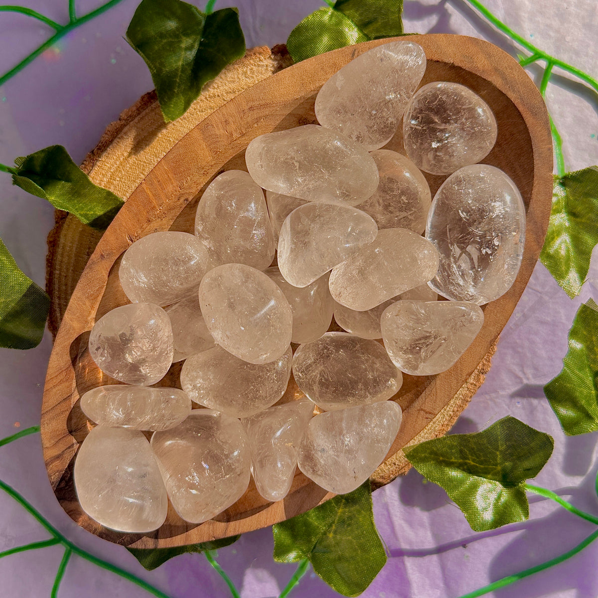 clear quartz tumbles ~ preloved