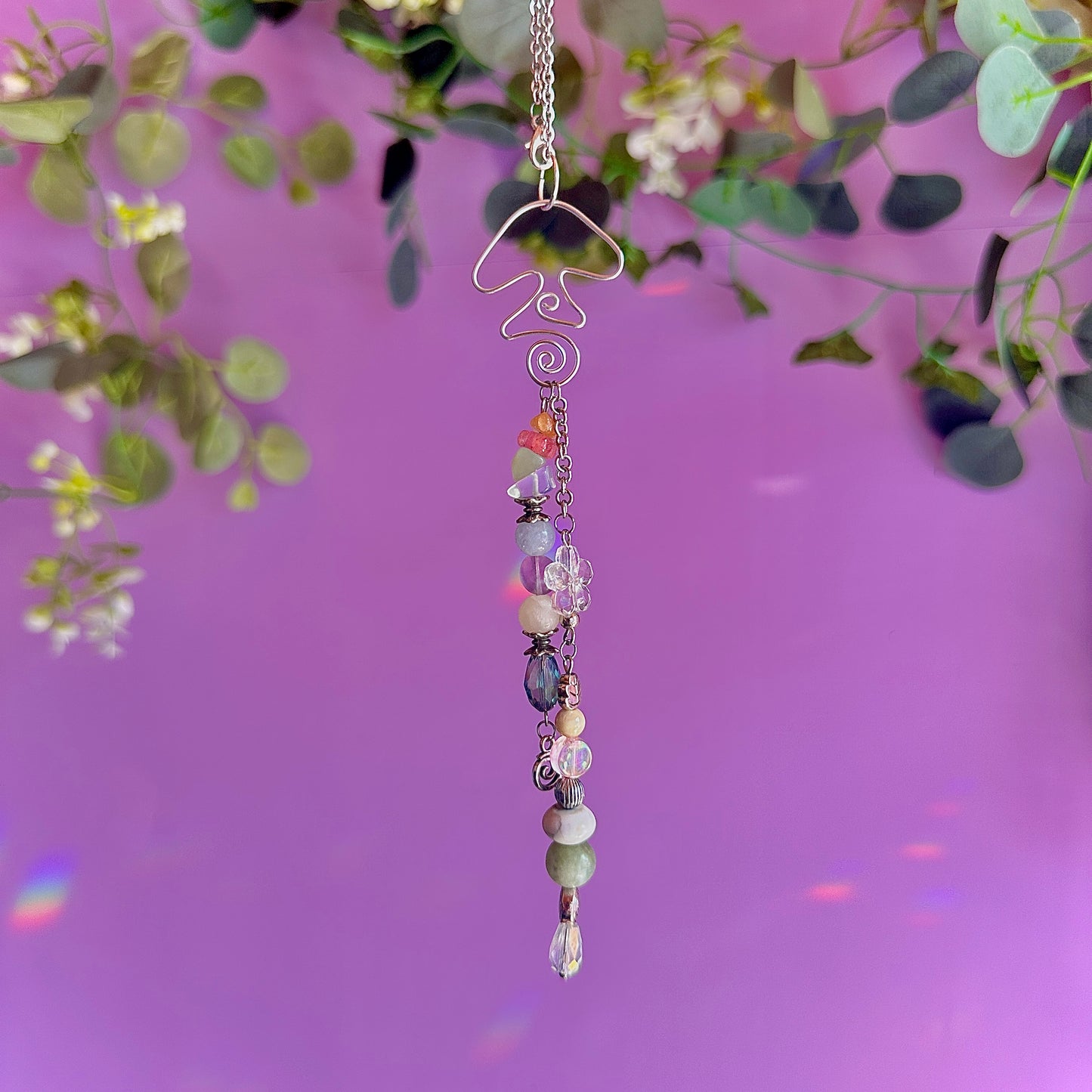 spiral fungi car charm