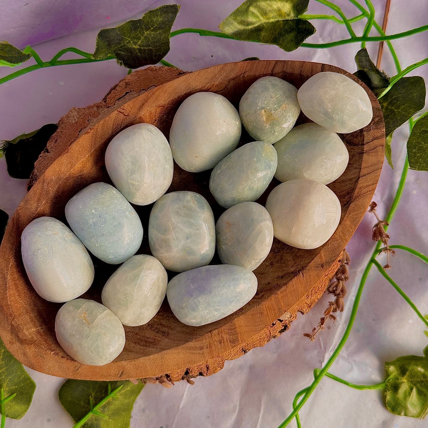 blue calcite tumbles