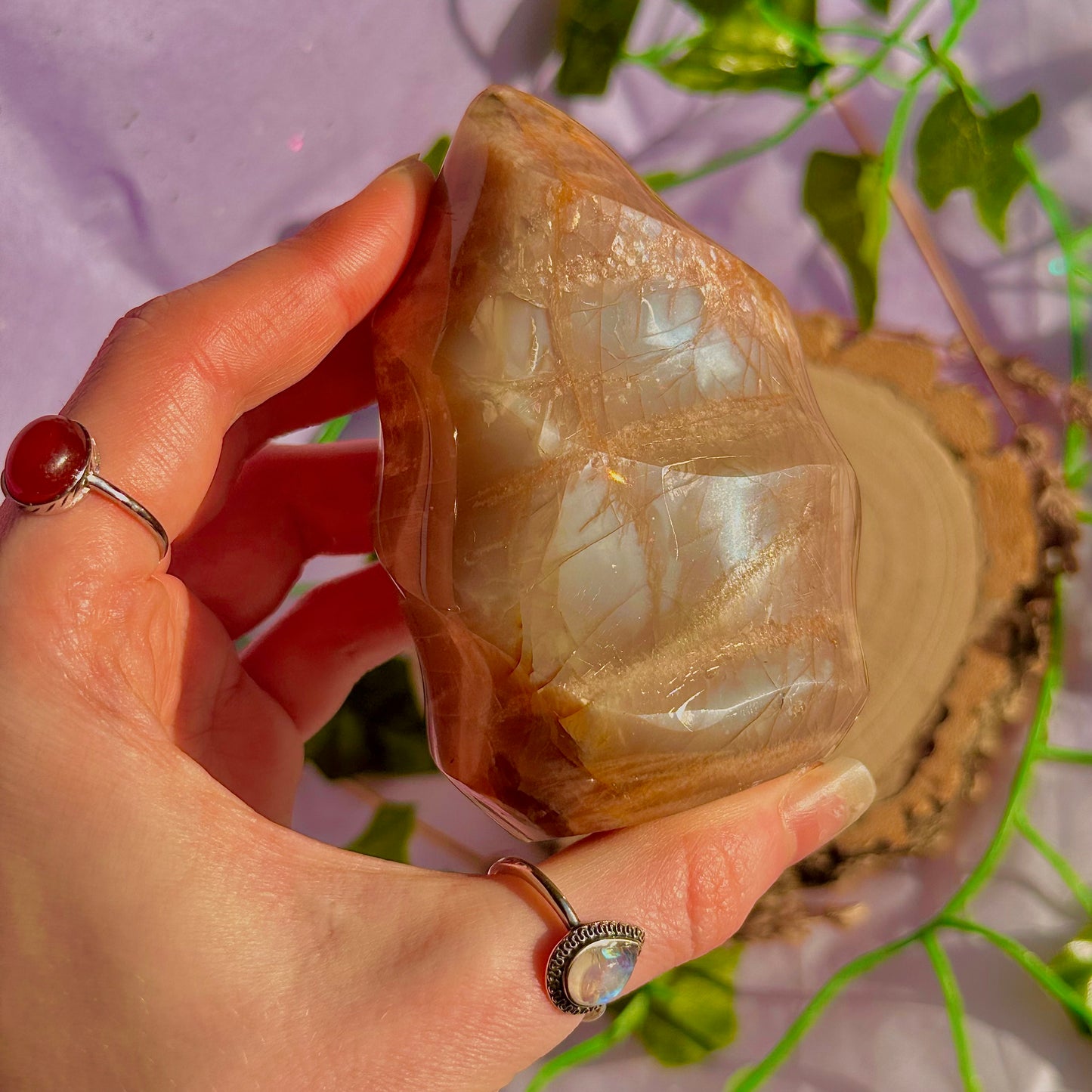 moonstone flame carving ~ intuitively chosen