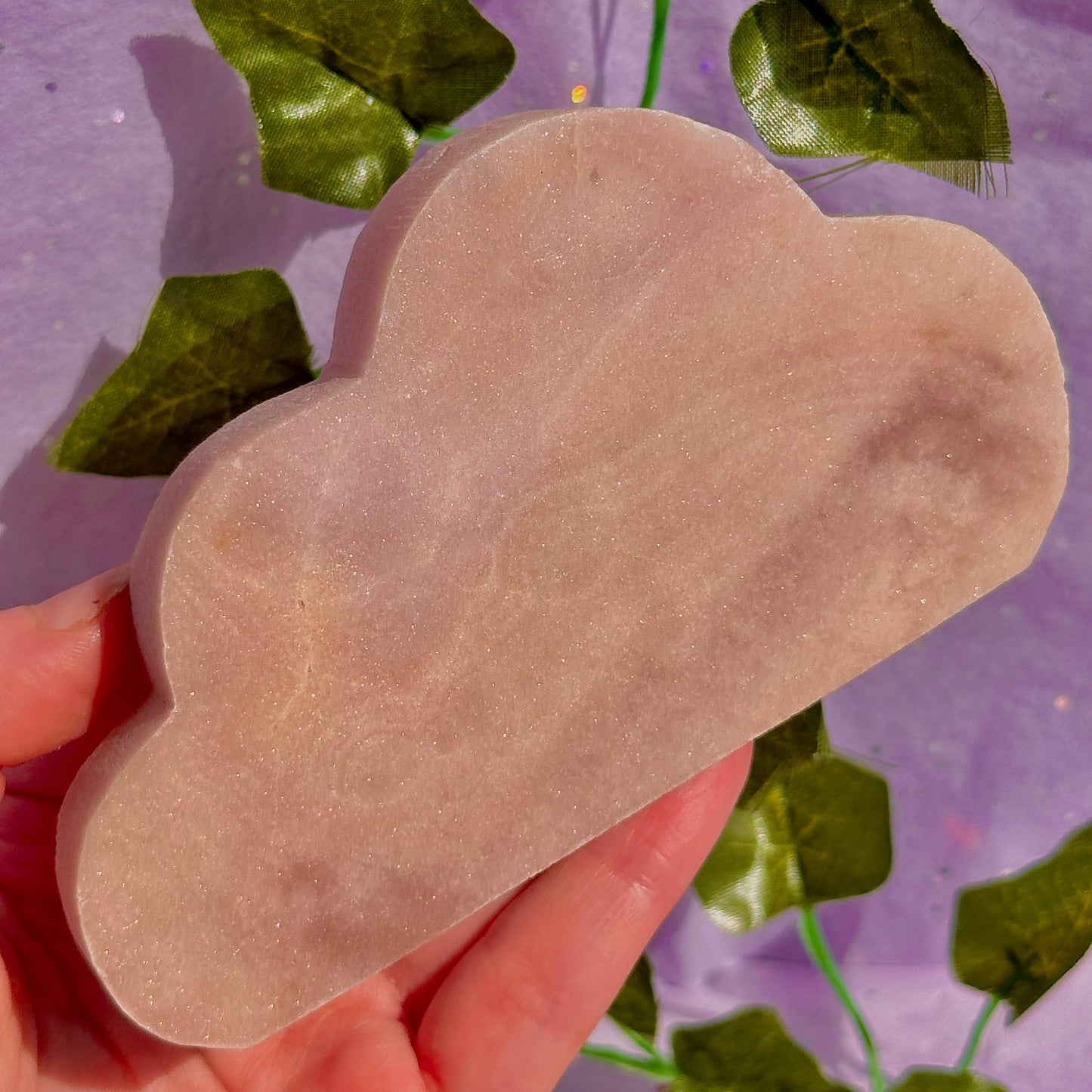 pink amethyst cloud carving