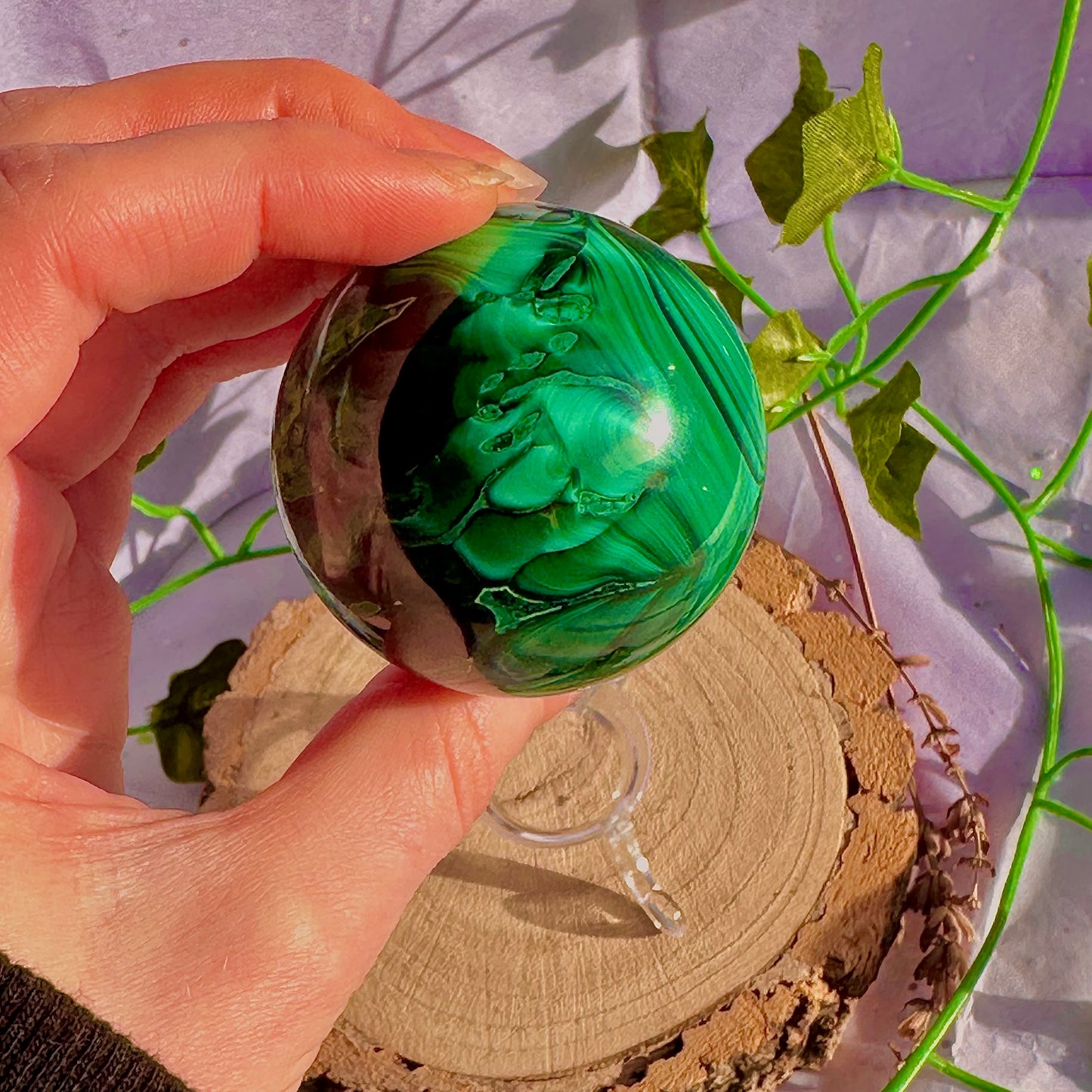 malachite sphere ~ 228g