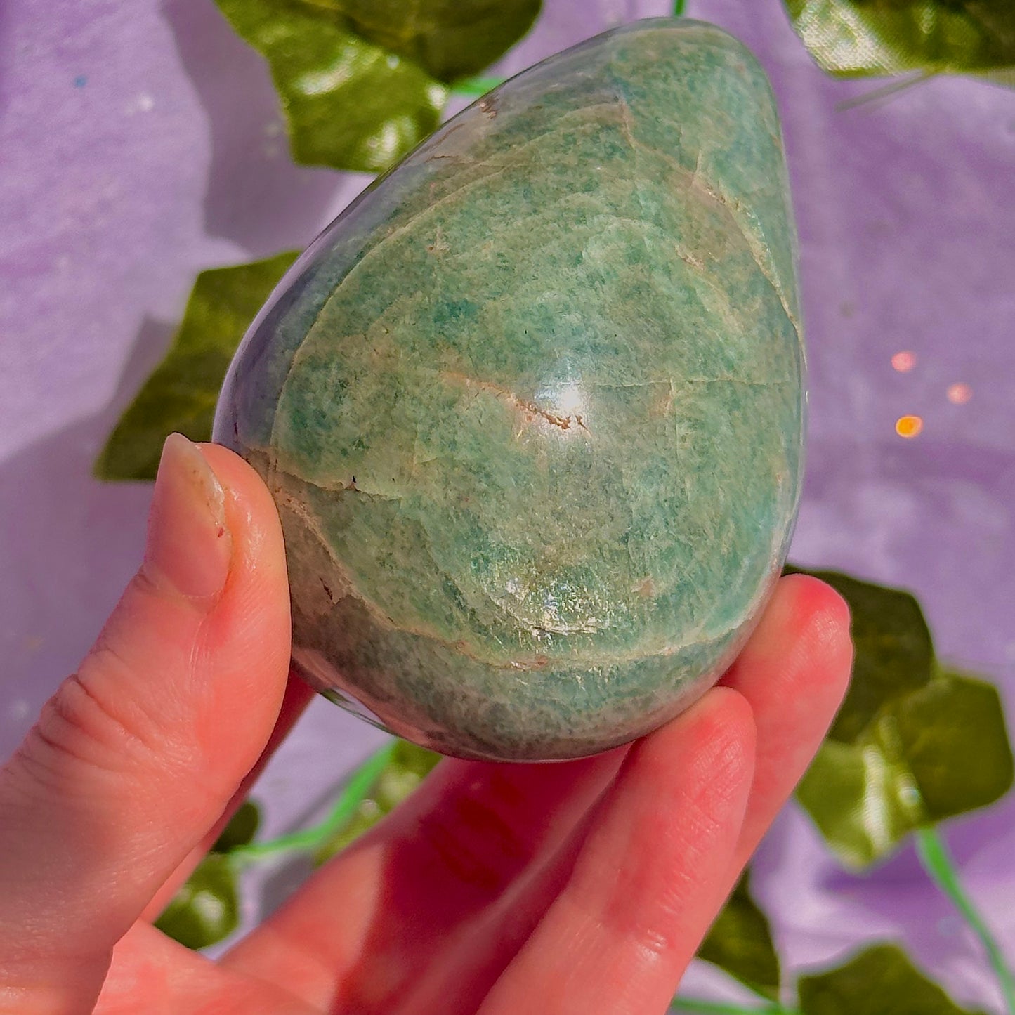 amazonite egg carving