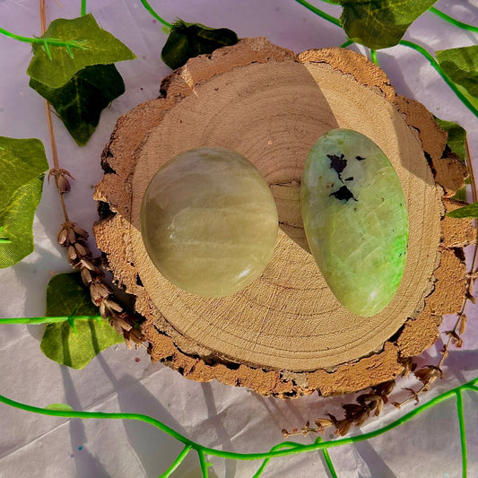 garnierite / green moonstone palm stone ~ intuitively chosen