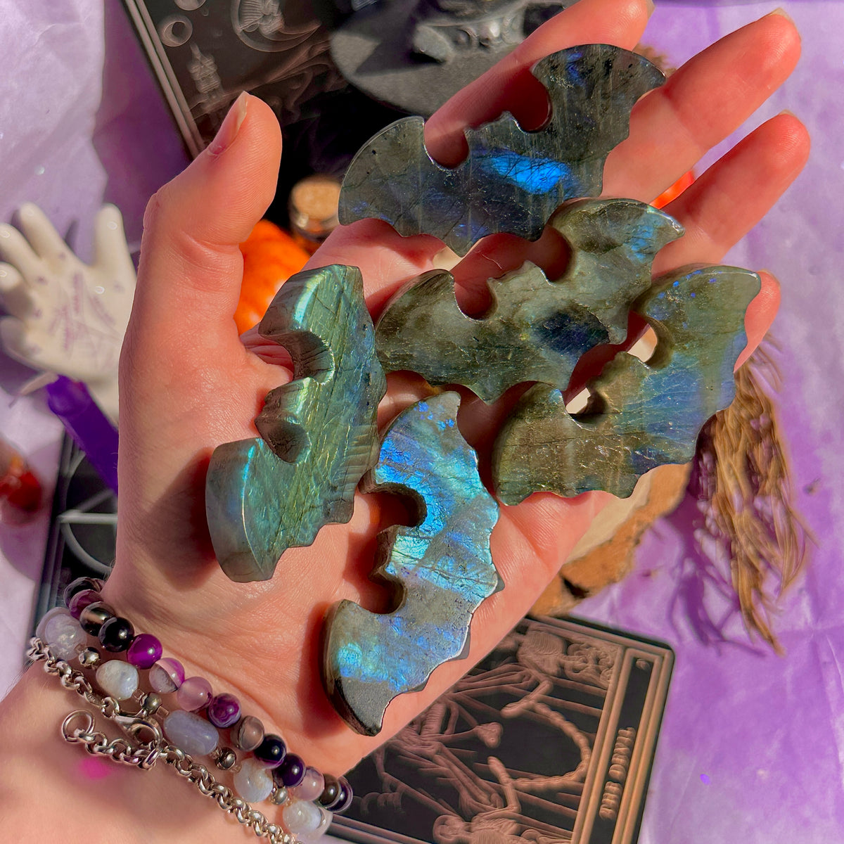 labradorite bat carvings ~ intuitively chosen