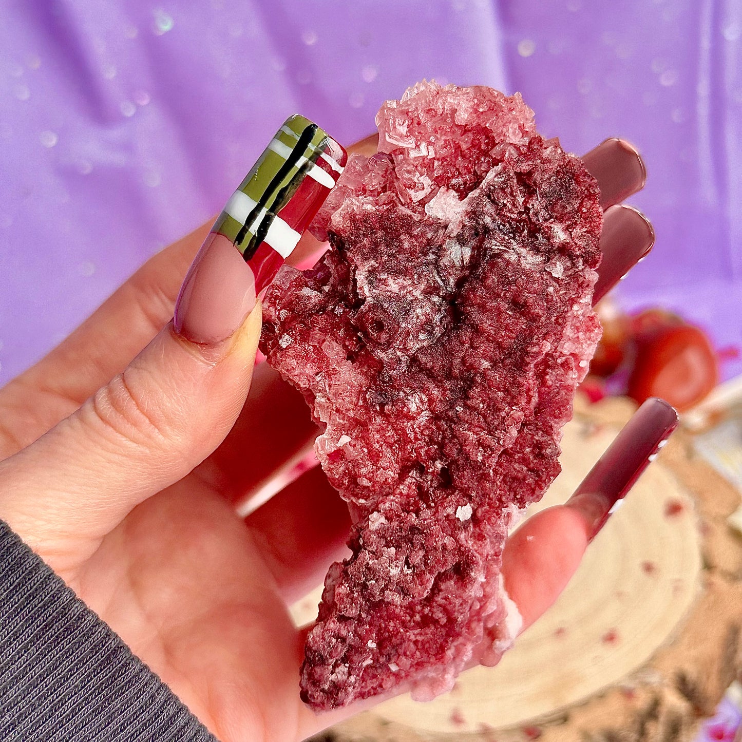 pink halite specimen