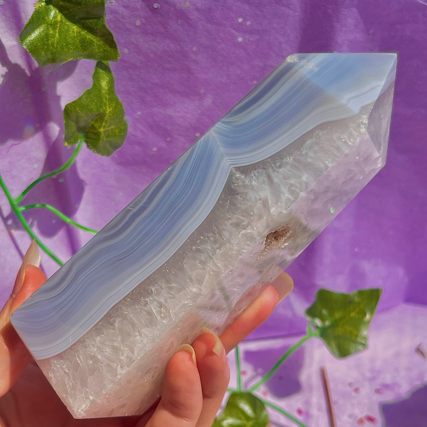 druzy agate tower