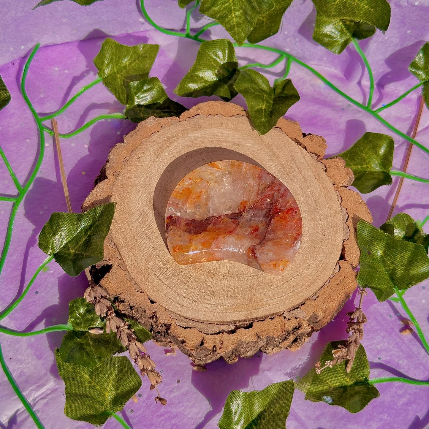 fire quartz moon bowl carving