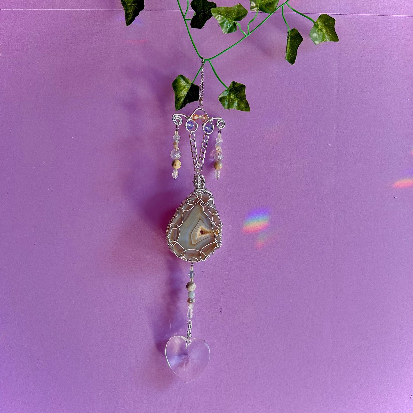 beach sunset suncatcher