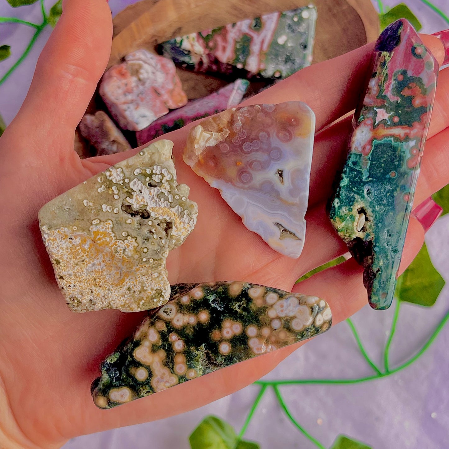 8th vein jasper freeform pieces ~ large