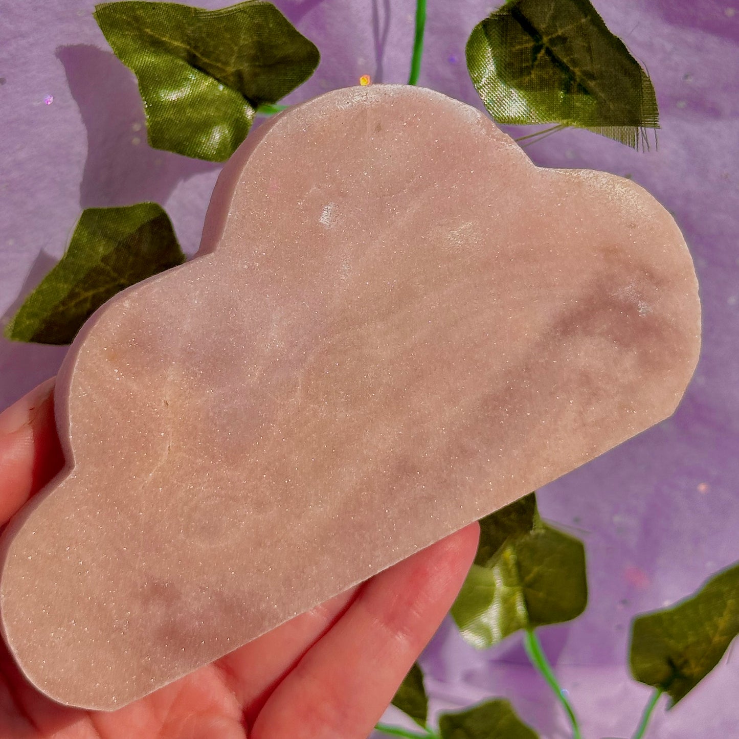 pink amethyst cloud carving