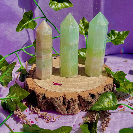 pistachio calcite towers ~ intuitively chosen