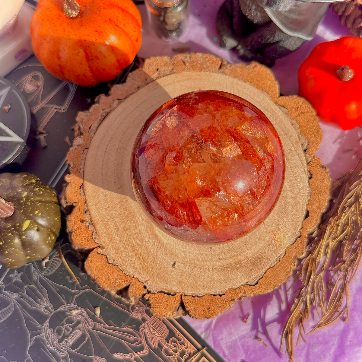 fire quartz sphere