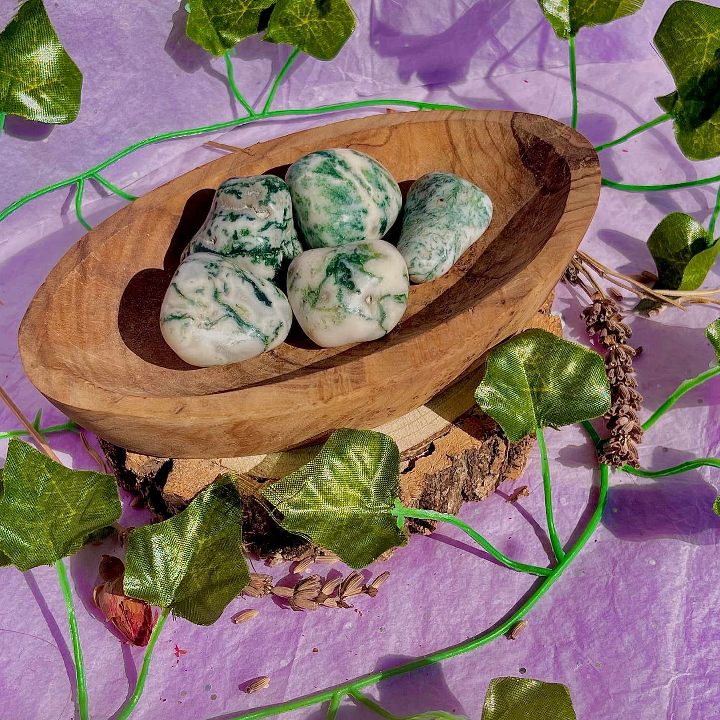 tree agate tumbles L