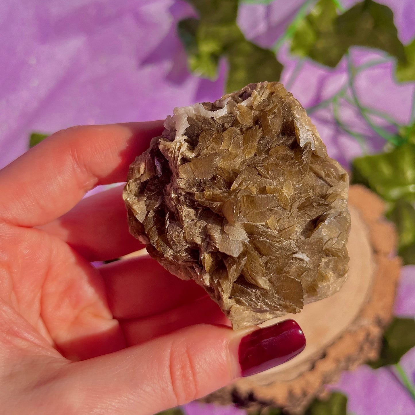 bladed siderite dragon scale cluster specimen
