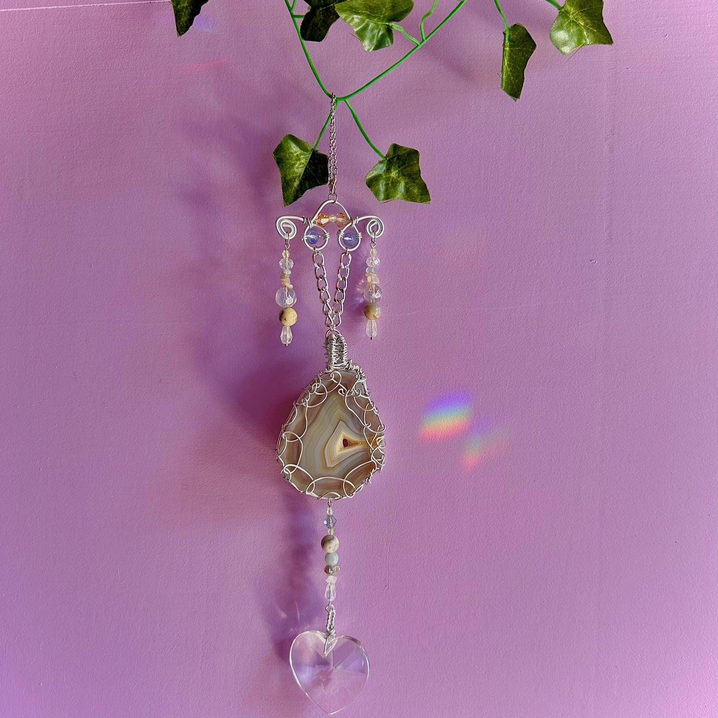 beach sunset suncatcher
