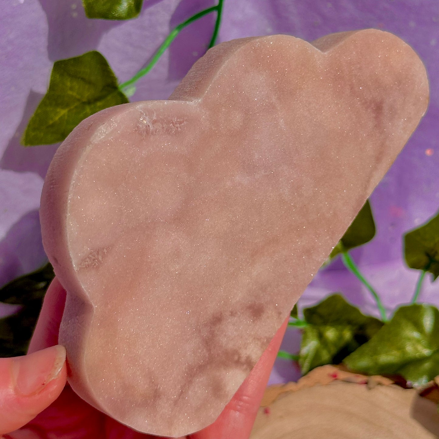 pink amethyst cloud carving