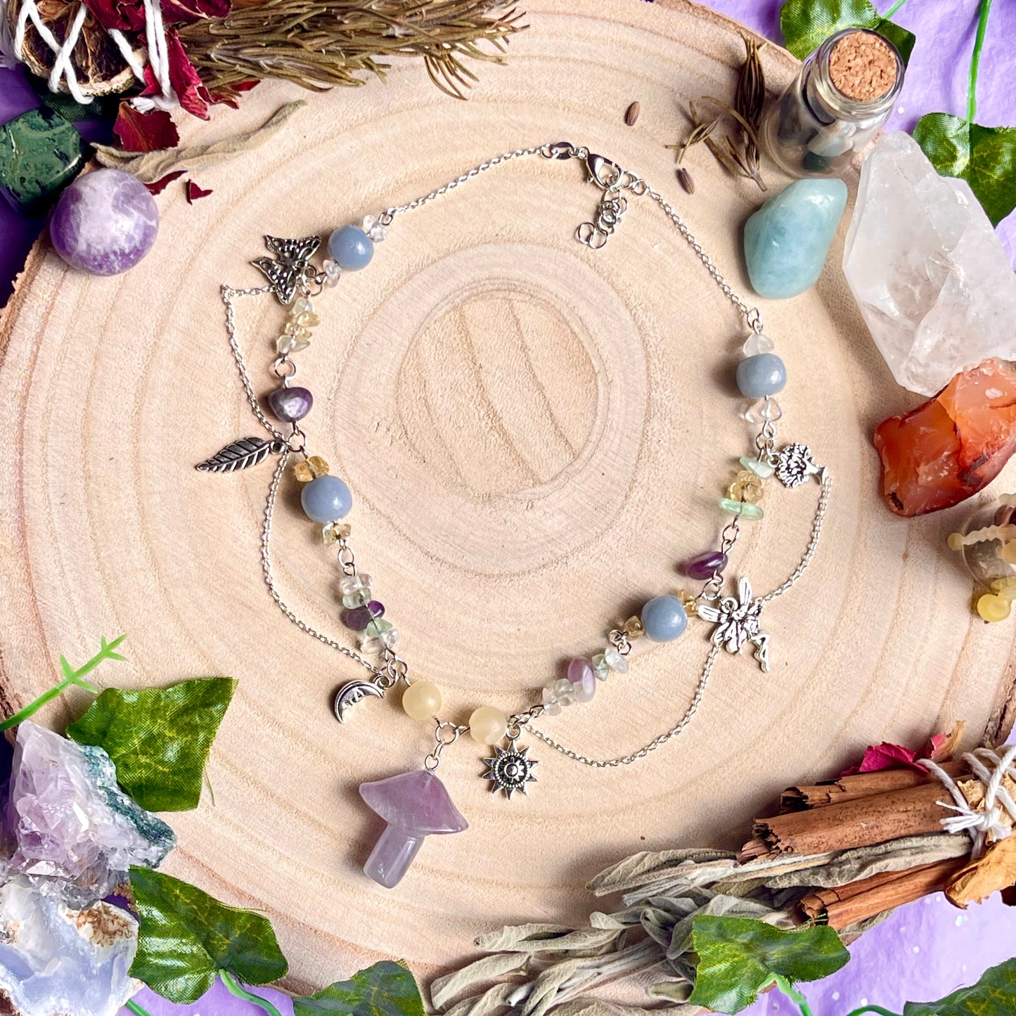 a fairies garden necklace