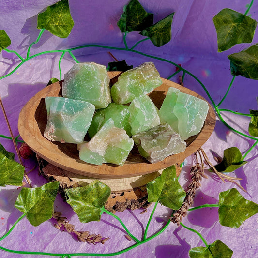 raw/rough green calcite