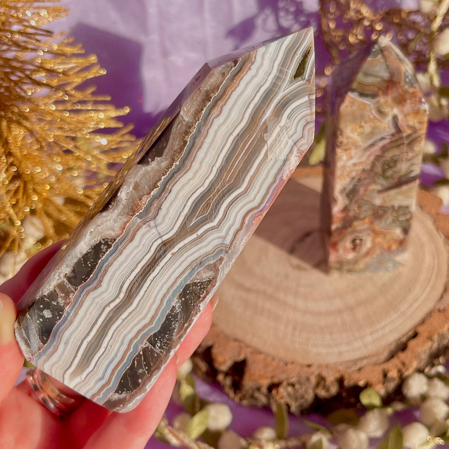 mexican crazy lace agate tower ~ choose your own