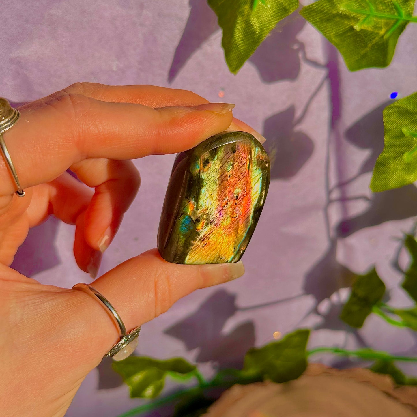 labradorite oil spill flash mini freeform ~ intuitively chosen