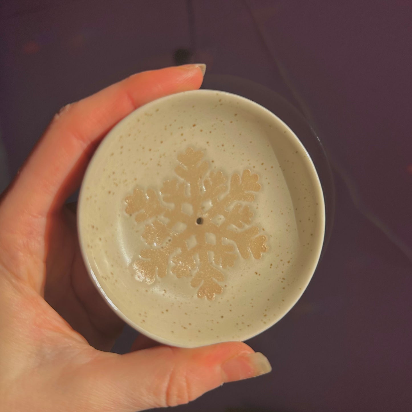 snowflake incense holder