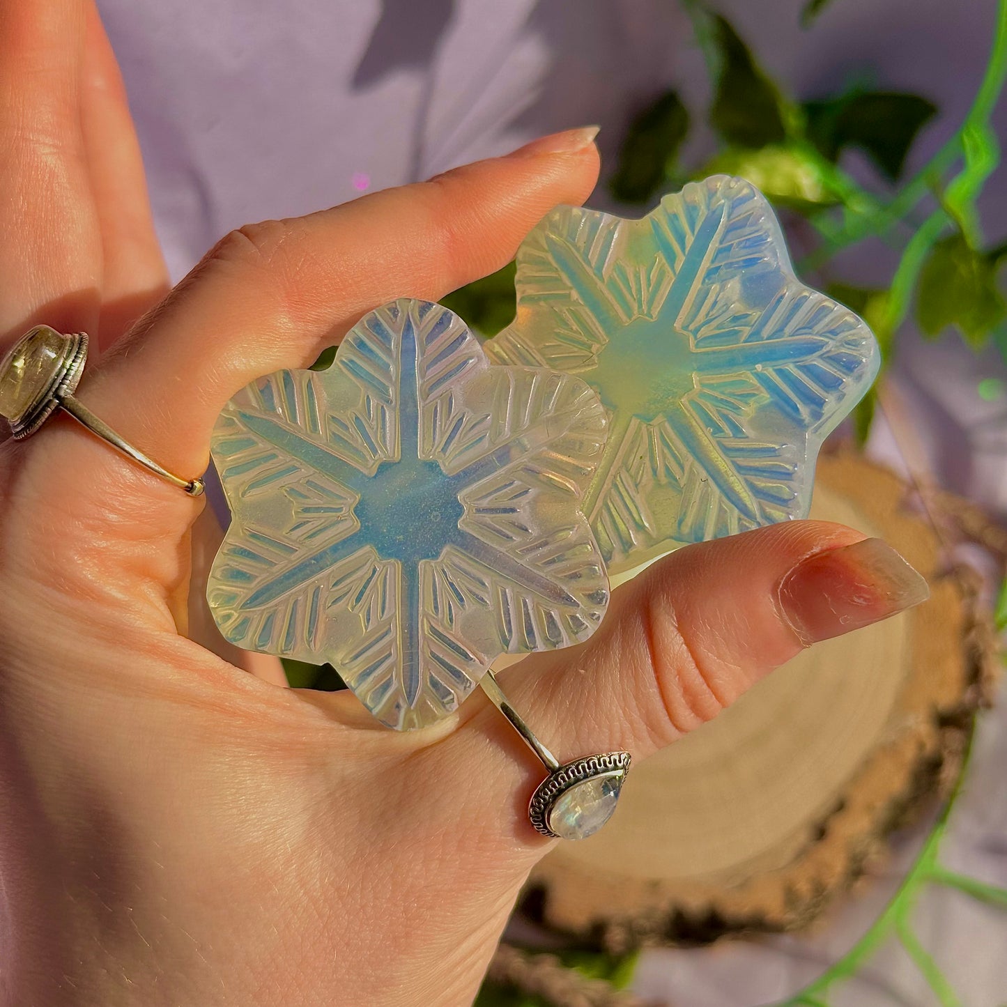 opalite snowman and snowflake carvings ~ choose your own