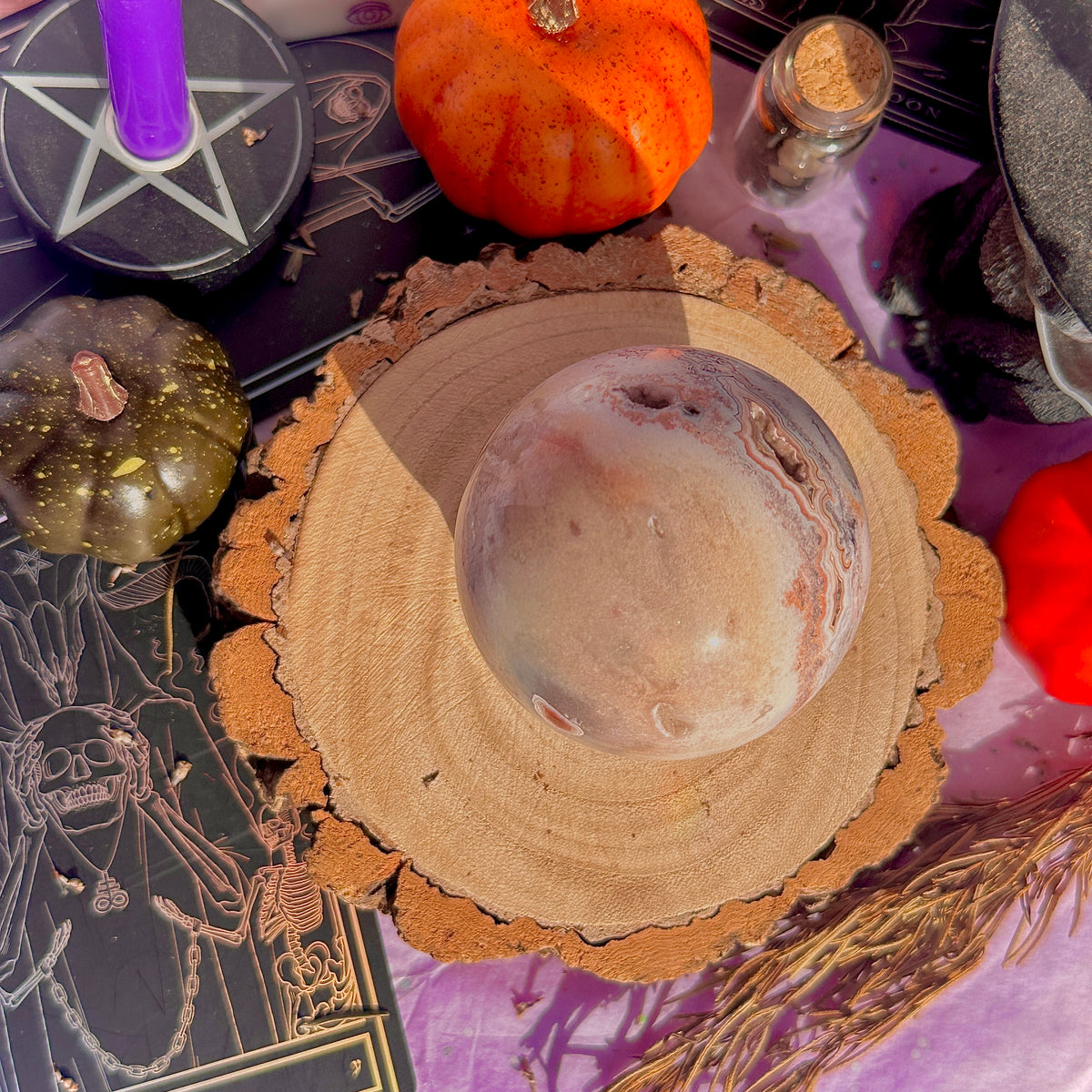 crazy lace agate sphere