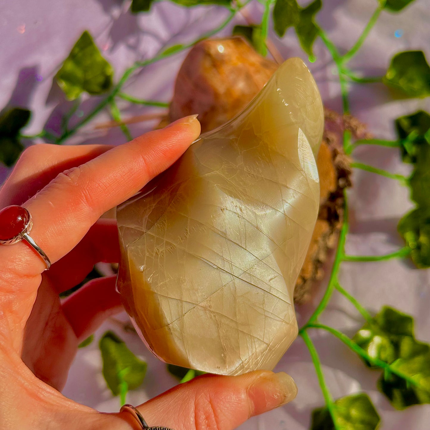 moonstone flame carving ~ intuitively chosen